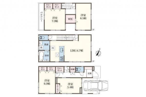 【住協小手指支店のお預かり物件】川口市北園町 築浅中古一戸建て 間取り図