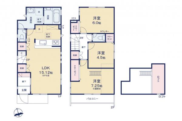 小金井市前原町1丁目　新築一戸建て 間取り図