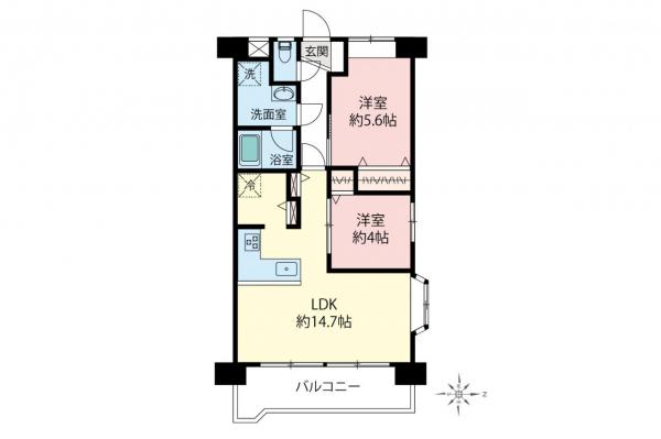 クレール東所沢　4階 間取り図