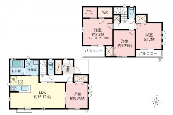 朝霞市宮戸3丁目　新築一戸建て 間取り図
