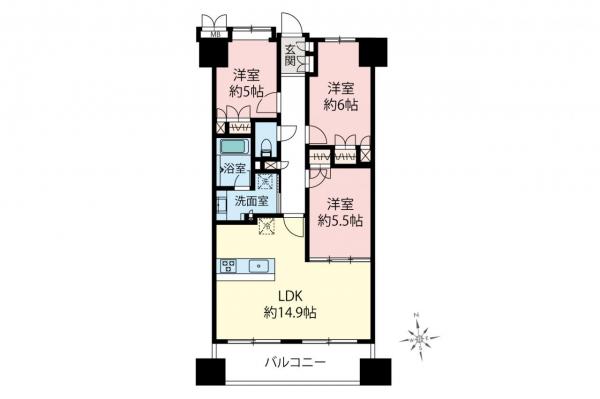 グランツ飯能クロスポイント　3階 間取り図