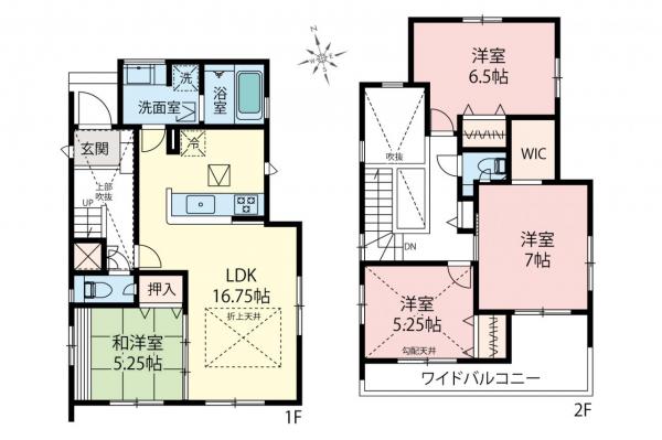 川越市今成2丁目　新築一戸建て 間取り図