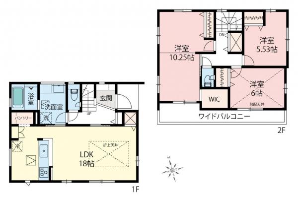 川越市今成2丁目　新築一戸建て 間取り図