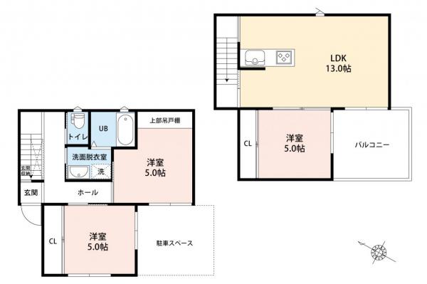 入間市鍵山３丁目　中古一戸建て 間取り図