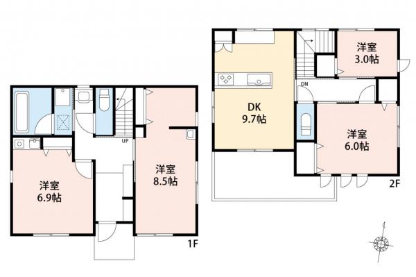 入間市野田　中古一戸建て 間取り図