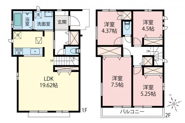 小金井市前原町3丁目　新築一戸建て 間取り図