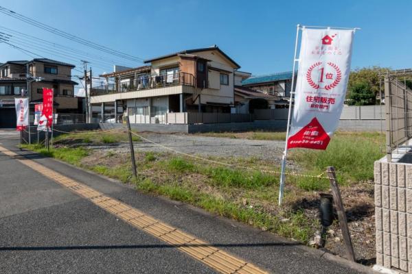 【住協のお預かり物件】飯能市双柳　建築条件なし土地 現地土地写真