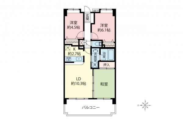 ライオンズガーデン志木・学園西　8階 間取り図