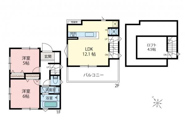 東久留米市浅間町2丁目　新築一戸建て 間取り図