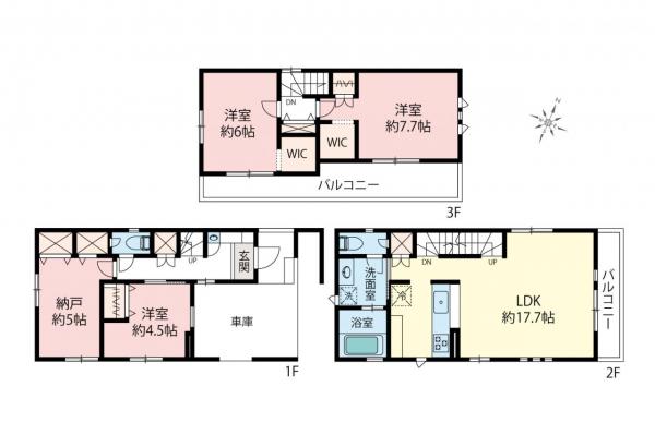 志木市中宗岡1丁目　新築一戸建て 間取り図