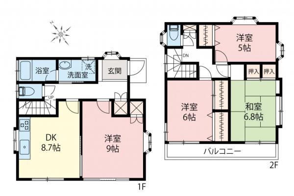 中古一戸建て 所沢市上新井２丁目 西武池袋線西所沢駅 1,980万円
