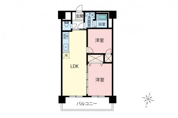 新成増ハイツ　5階 間取り図