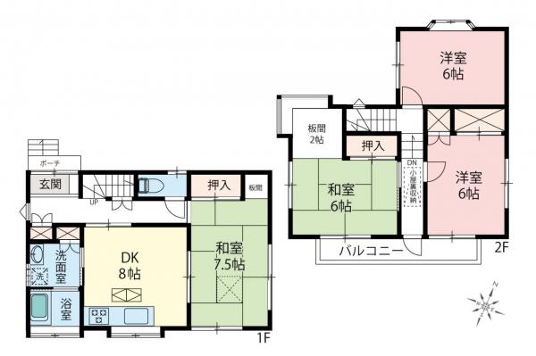 中古一戸建て 富士見市上沢３丁目 東武東上線ふじみ野駅 1,250万円