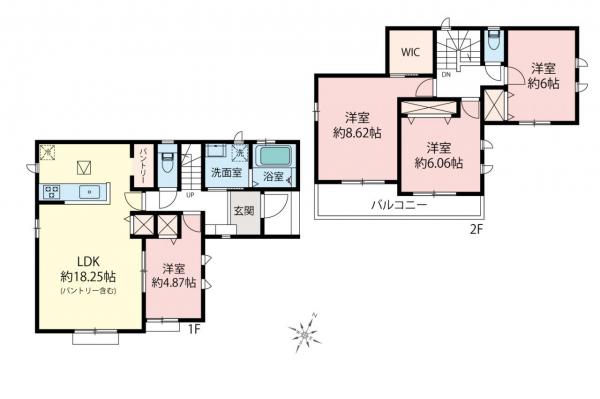ふじみ野市亀久保3丁目　新築一戸建て 間取り図