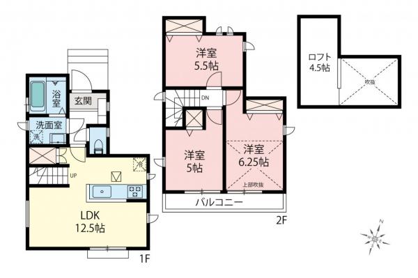 東久留米市氷川台1丁目　新築一戸建て 間取り図
