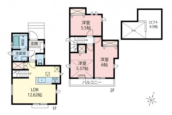 東久留米市氷川台1丁目　新築一戸建て 間取り図