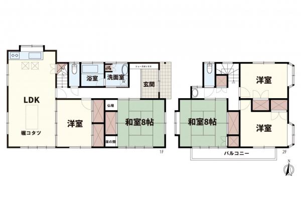中古一戸建て 川越市大字下広谷 東武東上線若葉駅 1,780万円
