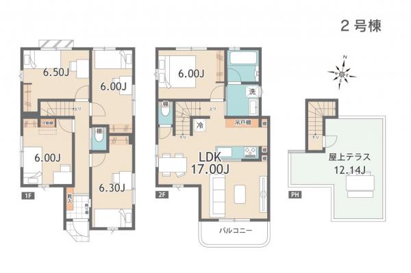 練馬区南大泉1丁目　新築戸建て 間取り図
