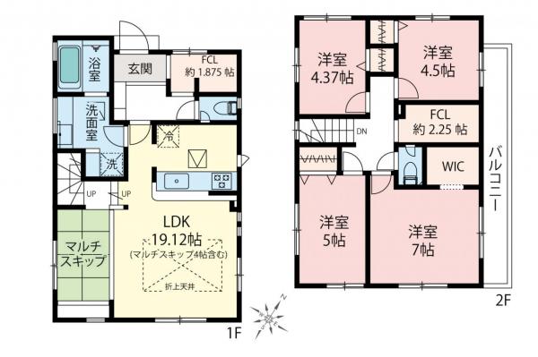 東村山市恩多町1丁目　新築一戸建て 間取り図