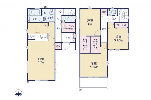 新座市石神2丁目　新築一戸建て 間取り図