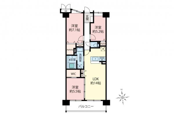 ソフィア志木北野　5階 間取り図