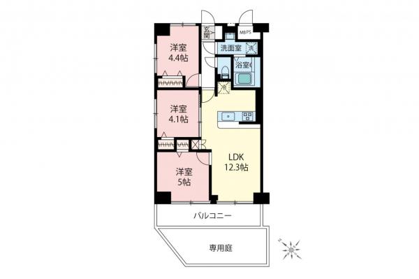 保谷ハウス　1階 間取り図