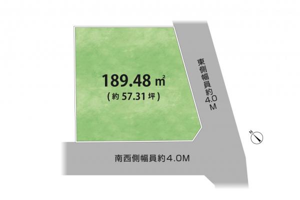 清瀬市松山1丁目　土地 区画図