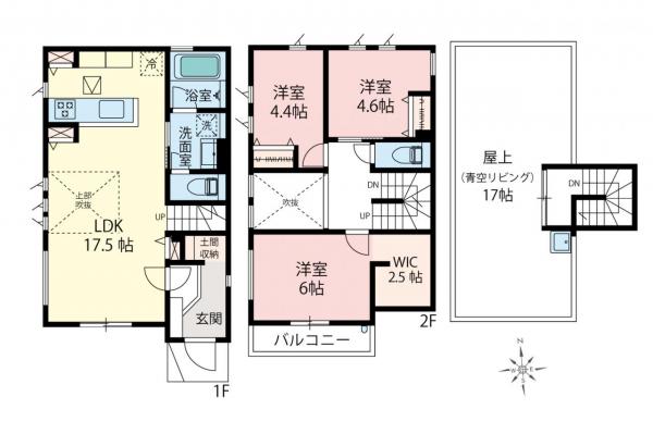 小平市花小金井5丁目　新築一戸建て 間取り図