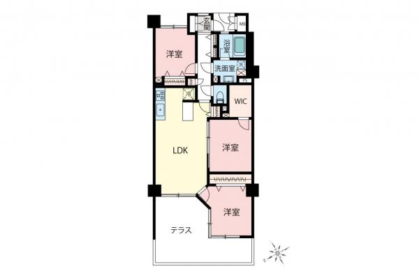 コスモ小竹向原メユール　1階 間取り図