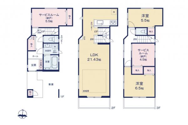 板橋区幸町　新築一戸建て 間取り図