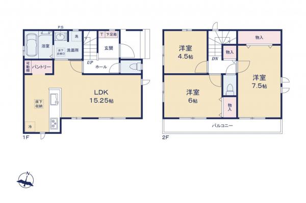 新座市野寺3丁目　新築一戸建て 間取り図