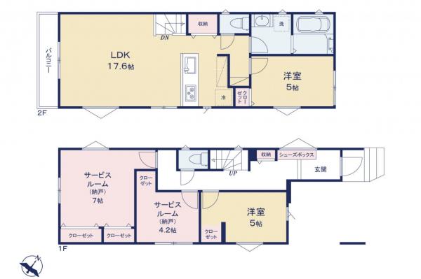 西東京市東町2丁目　新築一戸建て 間取り図
