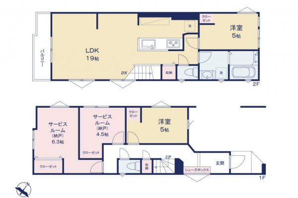 西東京市東町2丁目　新築一戸建て 間取り図