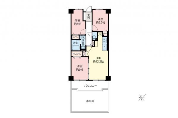 コスモ鶴瀬ステーションスクエア　1階 間取り図