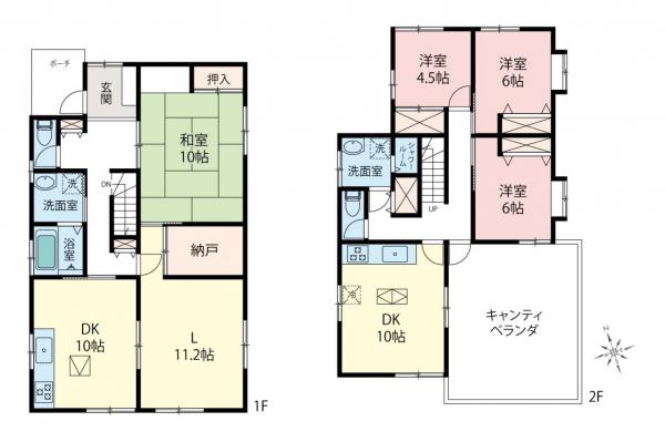 【土地65坪】川越市小仙波町2丁目　中古一戸建て 間取り図