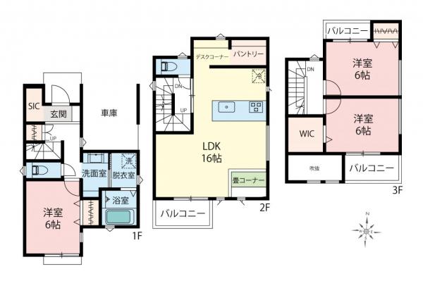 新築一戸建て 所沢市若狭４丁目 西武池袋線狭山ヶ丘駅 3,380万円