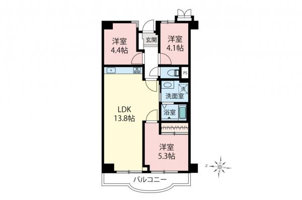 プリミテージュ飯能　7階 間取り図