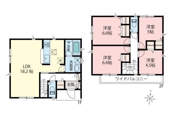 川越市寺尾　新築一戸建て 間取り図