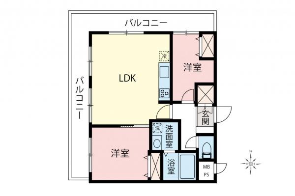 秀和大山レジデンス　4階 間取り図