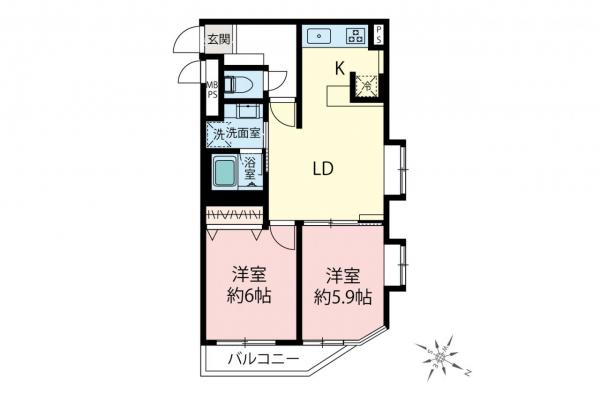 コスモ東長崎　2階 間取り図
