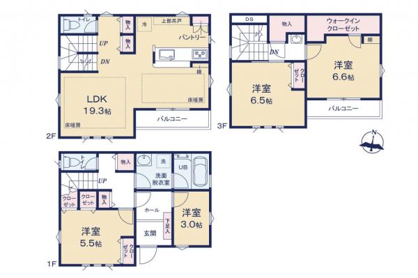 板橋区中台　新築戸建て 間取り図