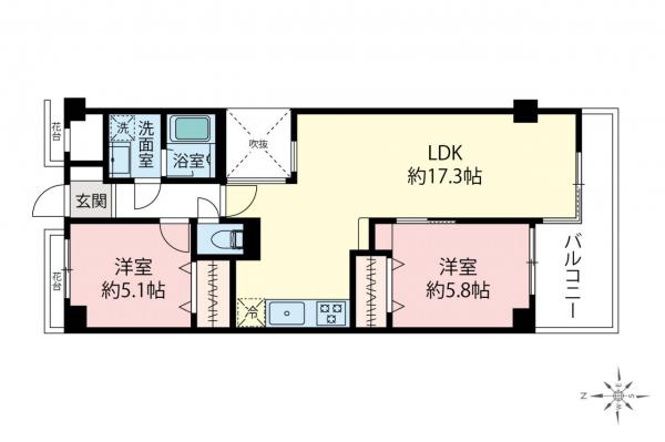 ライオンズマンション西所沢　4階 間取り図