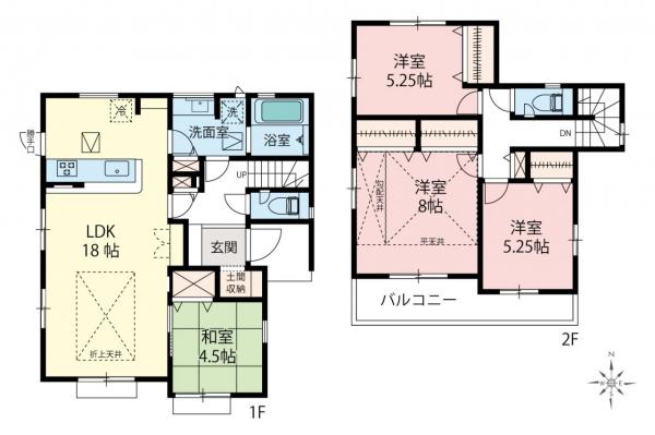 東松山市六軒町　新築一戸建て 間取り図