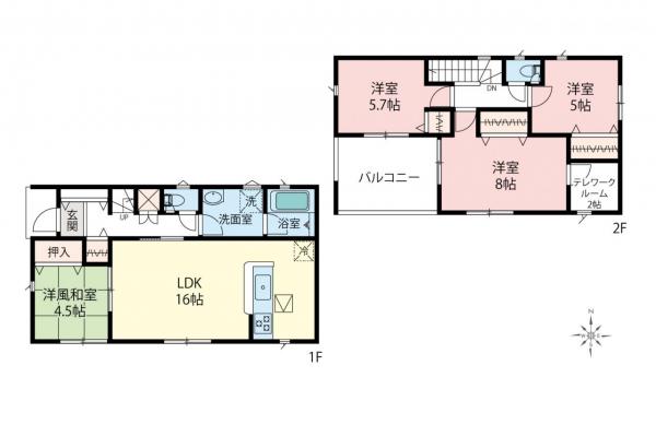 飯能市双柳　新築一戸建て 間取り図