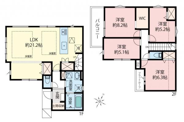 練馬区東大泉6丁目　新築一戸建て 間取り図