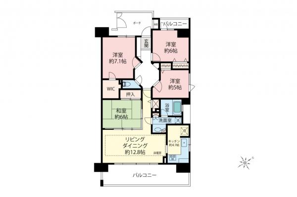 ライフピア小手指　6階 間取り図