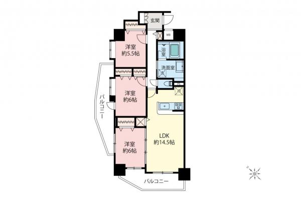 グランシア志木ビューレジデンス　8階 間取り図