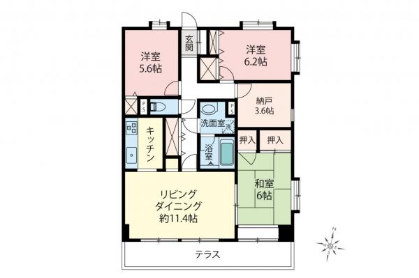グランステージふじみ野　1階 間取り図