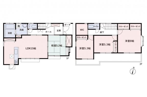 【住協のお預かり物件】飯能市双柳　中古戸建 間取り図