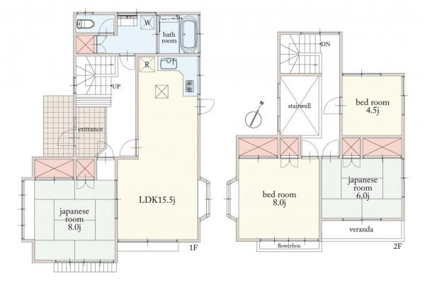 【住協のお預かり物件】鶴ヶ島市五味ケ谷　中古一戸建て 間取り図